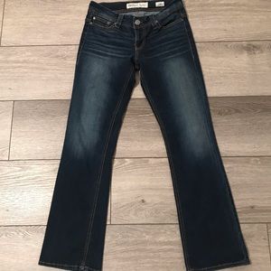 BKE Buckle Payton Jeans Women's Size 28x31.5 Thick Stitch BootCut Dark Wash